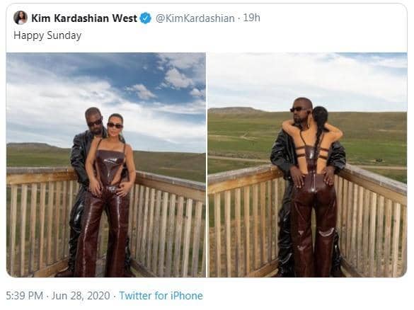 Images posted by Kim Kardashian-West on social media over the weekend.