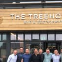 The charity cyclists met for a well deserved meal having reached the halfway stage of their 16,000km challenge.