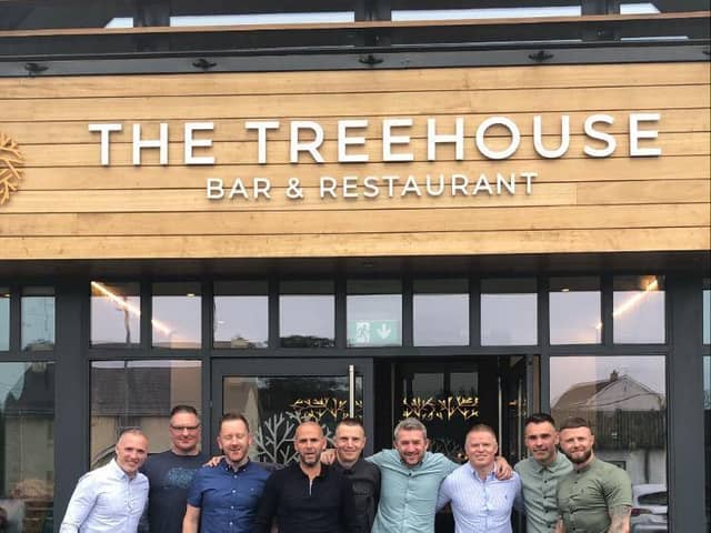 The charity cyclists met for a well deserved meal having reached the halfway stage of their 16,000km challenge.