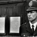 On the left, in a black wooden frame was the declaration of sheriffs. It read: We, the undersigned, hereby declare that the judgment of death was this day executed in Her Majesty Prison of Holloway in our presence. Dated this 13th day of July, 1955.