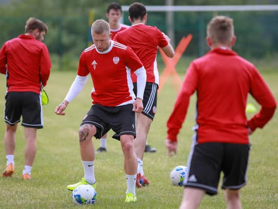 Tim Nilsen pictured during Derry City's first training session after three months in lockdown. Photograph by JPJ Photography.