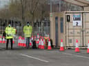 One of the COVID testing stations previously set up in Northern Ireland.