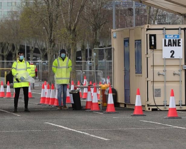 One of the COVID testing stations previously set up in Northern Ireland.