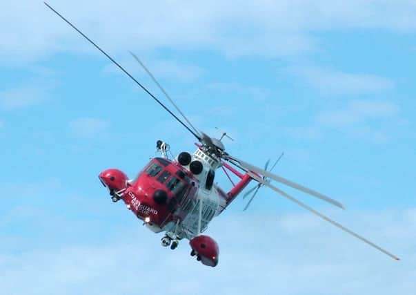 The Sligo 118 Coastguard helicopter.