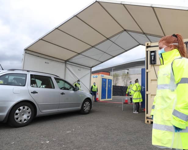 A COVID testing facility in Northern Ireland. (File pic)