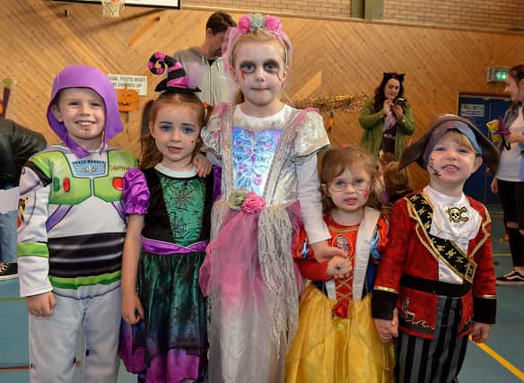 LAST YEAR... Boys and girls in costume at the 2019 Little Hands Surestart Halloween event held in Brooke Park Leisure Centre. DER4419GS - 024