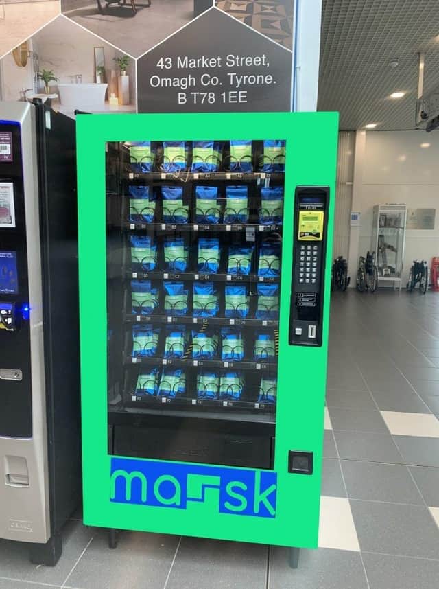 The Massk vending machine at City of Derry Airport