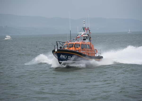 The Lough Swilly RNLI Shannon class lifeboat.