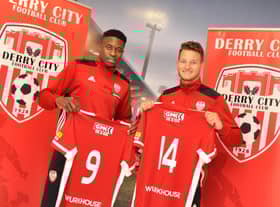 New Derry City signings, Ibrahim Meite and Jake Dunwoody.