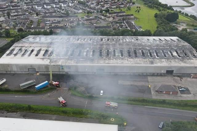 An aerial shot of the fire at Foyle Port courtesy of Journal reader Aaron Donaghey.