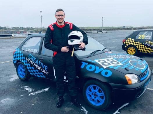 Christopher Doherty pictured at the Kirkistown circuit for some testingway back in March.