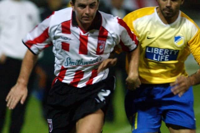Eddie McCallion set Gary Beckett up for Derry's away goal in Nicosia.