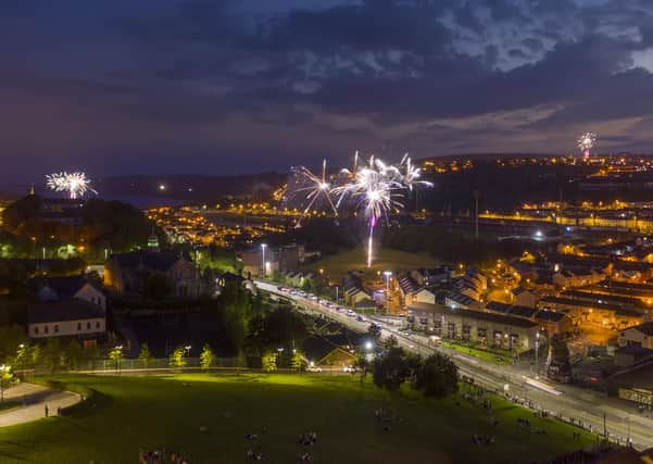 Aerial photography of the Fire In The Sky display on Saturday night: Patryk Sadowski.