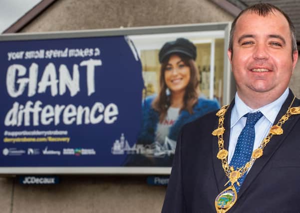 The Mayor, Councillor Brian Tierney who has launched Derry City and Strabane District Councilâ€TMs consumer recovery campaign. Picture Martin McKeown.