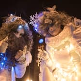 The Snow King and Queen at a previous Christmas Lights switch on. Picture Martin McKeown. Inpresspics.com. 22.11.18