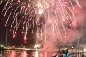 The annual Halloween Carnival reached a dramatic conclusion on Thursday night as the annual Carnival Parade and Fireworks display took place along the banks of the River Foyle which drew an audience of tens of thousands. Picture Martin McKeown. 31.10.19