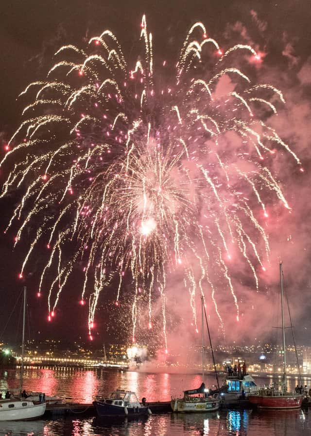 The annual Halloween Carnival reached a dramatic conclusion on Thursday night as the annual Carnival Parade and Fireworks display took place along the banks of the River Foyle which drew an audience of tens of thousands. Picture Martin McKeown. 31.10.19