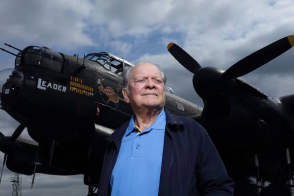 David Jason with a Lancaster from the
RAF Battle of Britain Memorial Flight heritage collection held at RAF Coningsby