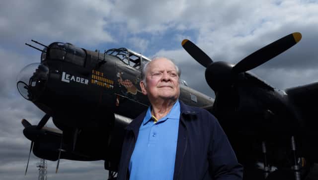 David Jason with a Lancaster from the
RAF Battle of Britain Memorial Flight heritage collection held at RAF Coningsby