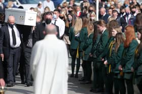 Press Eye - Belfast - Northern Ireland - 17th March 2020  The funeral of 16-year-old Ellie McDonnell