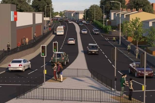 An artist's impression of how the dualled road could look. (Images DfI)
