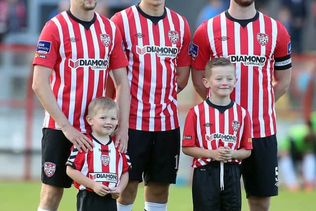Rob Cornwall, centre, pictured alongside Dean Jarvis and the late Ryan McBride.