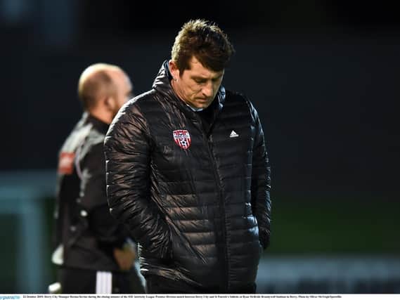 Declan Devine was devastated as Derry City conceded two last gasp goals against Bohemians.