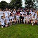 Slaughtneil celebrate their victory over Maghrafelt in the SFC Final at Páirc Séan de Brún on Sunday afternoon last. (DER2041GS – 006)