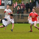 Slaughtneil’s Chrissy McKaigue, 'Man of the Match'  in Sunday's Derry Senior football final against Maghrafelt at Páirc Séan de Brún. DER2041GS – 004