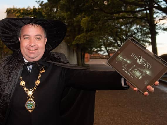The Mayor, Brian Tierney, launching the Council's Halloween programme on Tuesday.