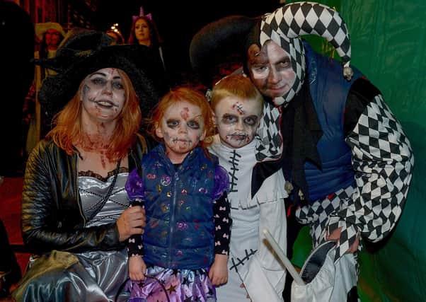 The O’Reilly family dressed for the Halloween festivities in the city centre on Thursday evening last.  DER4419GS - 057