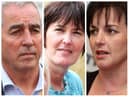 Contact tracing row - (pictured from left to right) Pat Sheehan MLA, Olive Macleod Interim PHA Chief Executive and Pam Cameron MLA.