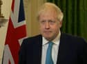 Screengrab taken from handout video issued by Downing Street of Minister Boris Johnson at 10 Downing Street, London, giving a statement on post-Brexit trade talks.