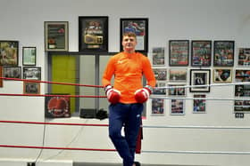 WAITING GAME  . . . Derry middleweight Connor Coyle pictured at St Joseph's Boxing Gym in Galliagh. Picture by George Sweeney.