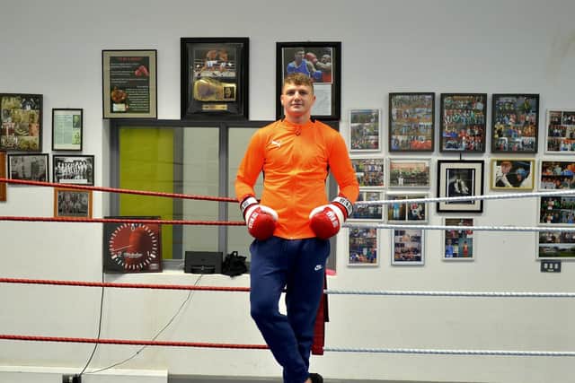 WAITING GAME  . . . Derry middleweight Connor Coyle pictured at St Joseph's Boxing Gym in Galliagh. Picture by George Sweeney.