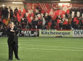 FAMILIAR FACE . . . Derry City's Chief Steward, Patsy 'Charlie' McGirr pictured on duty at the Brandywell Stadium. Picture by Kevin Morrison.