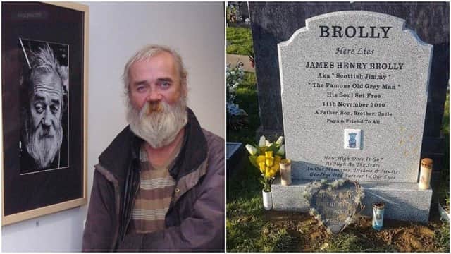 The late Jimmy Brolly. The people of Derry donated money for a headstone to be erected on Mr Brolly's grave.