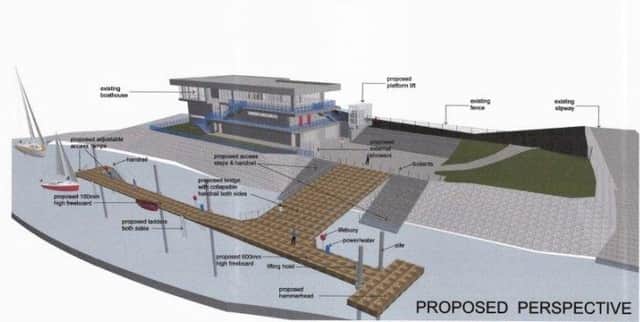 An artist's impression of how the pontoon will look.