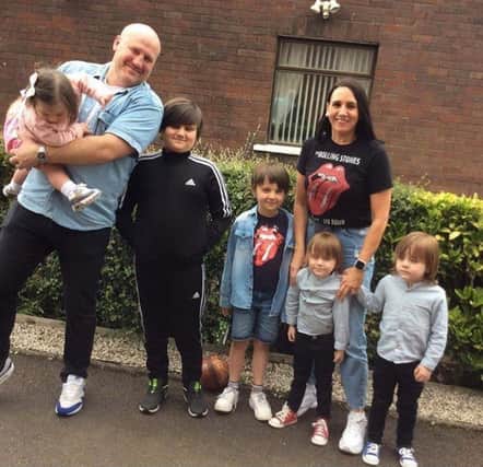 The Donaghy family, Rosa, Dad Kenny, Sam, Joe, twins Max and Finn and Mum Michelle