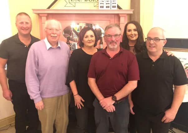Left to right: Mark McGrath, John McCarter, Local Operations Manager,  Lough Swilly RNLI, Louise Doherty, Seamus McDaid, RNLI, Maria Fitzpatrick and Gary Raymond.