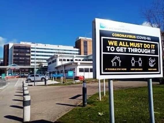 Altnagelvin Hospital’s Covid assessment centre remains busy.