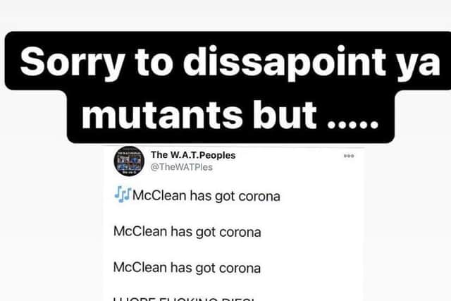 Some of the cruel abuse directed at James McClean on social media this week.