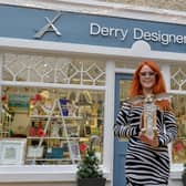 Craft collective member Leona Devine pictured at the Derry Design Makers shop in the Craft Village. DER2046GS - 029