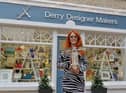 Craft collective member Leona Devine pictured at the Derry Design Makers shop in the Craft Village. DER2046GS - 029