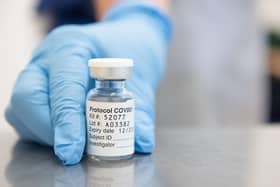 A vial of coronavirus vaccine developed by AstraZeneca and Oxford University.
