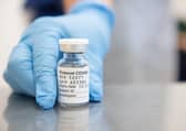 A vial of coronavirus vaccine developed by AstraZeneca and Oxford University.
