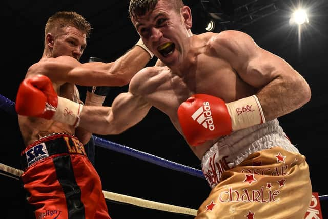 Eamonn O'Kane in more familiar territory in the boxing ring.