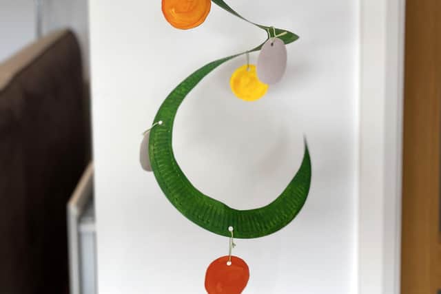 Zoe's handmade hanging decoration.