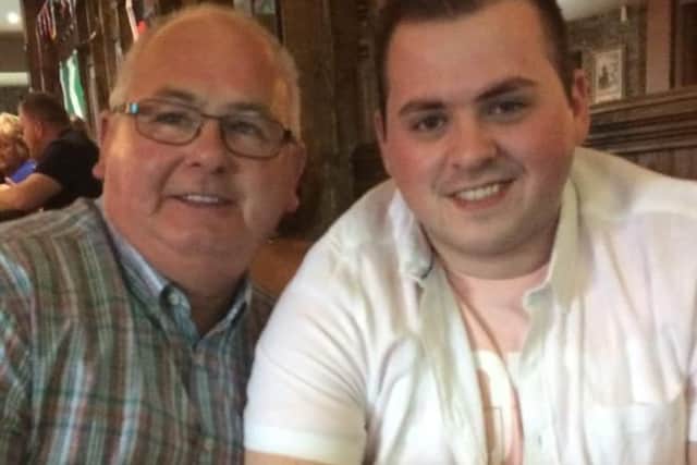 Seamus with his son David.