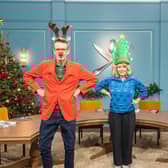 Judges Oliver Peyton, Kerry Godliman and Matthew Fort get into the feastive spirit